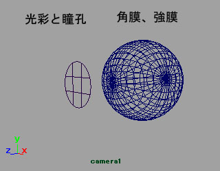 maya チュートリアル　眼球の作り方、質感設定